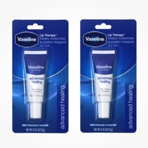 🌊3/$15~Vaseline Lip Therapy Advanced Healing Moisturizer Balm, .35 oz each